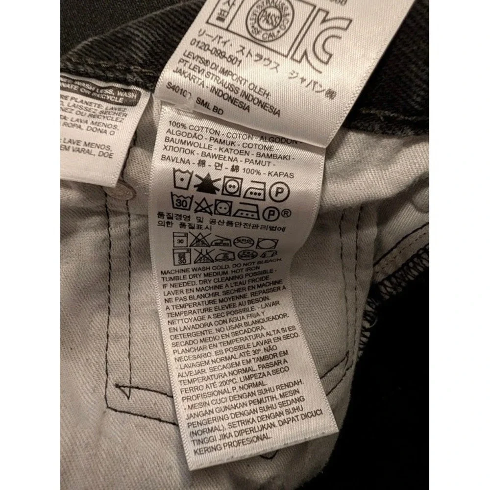 Levi's 517 Jeans Mens 38x29 (FITS 37x28) Black 100% Cotton